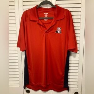 Pro Edge By Knights Apparel Red And White Team Arizona Polo Shirt Size Large